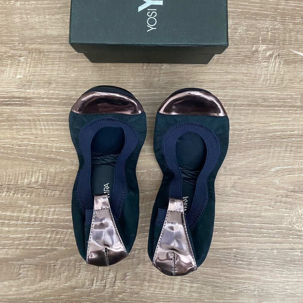 NEW Yosi Samra Specchio Ballet Flats, US 6
